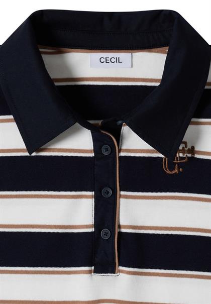 Langarm Poloshirt mit Knöpfen urban dark blue