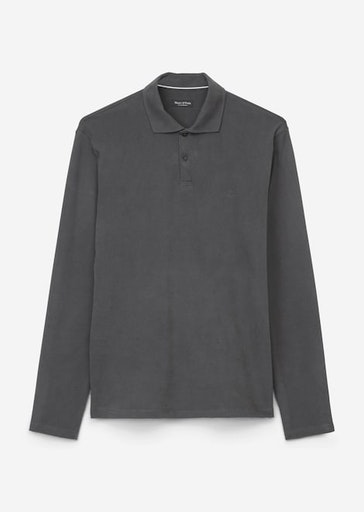 Langarm-Poloshirt regular gray morn