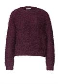 Langarm Pullover aus Fransengarn rustic rouge