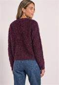 Langarm Pullover aus Fransengarn rustic rouge