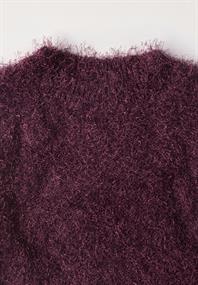 Langarm Pullover aus Fransengarn rustic rouge
