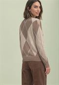 Langarm Pullover mit Argyle-Muster sanded amber mel.
