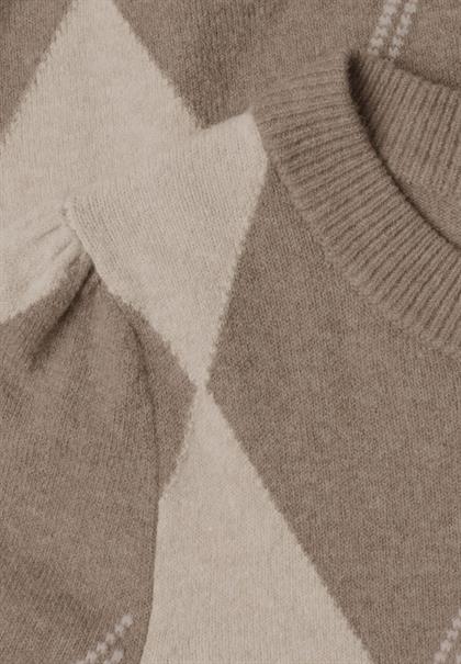 Langarm Pullover mit Argyle-Muster sanded amber mel.