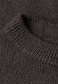 Langarm Pullover mit Boat Neck black coffee mel.