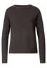 Langarm Pullover mit Boat Neck black coffee mel.