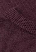 Langarm Pullover mit Boat Neck rustic rouge mel.