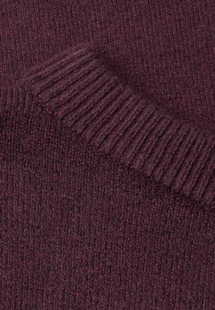 Langarm Pullover mit Boat Neck rustic rouge mel.