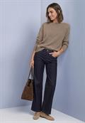 Langarm Pullover mit Boat Neck sanded amber mel.