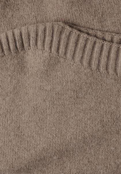 Langarm Pullover mit Boat Neck sanded amber mel.