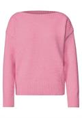 Langarm Pullover mit Boat Neck warm blush mel.