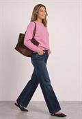 Langarm Pullover mit Boat Neck warm blush mel.