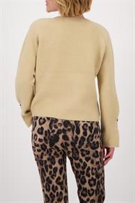 Langarm-Pullover mit Knopfdetail cinnamon