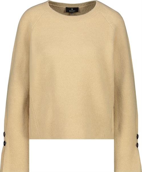 Langarm-Pullover mit Knopfdetail cinnamon