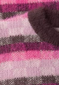 Langarm Pullover mit Rundhals und Karomuster russet red