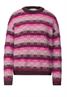 Langarm Pullover mit Rundhals und Karomuster russet red