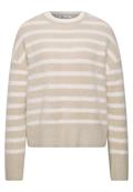 Langarm Pullover mit Rundhals und Streifen clay sand
