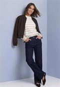 Langarm Pullover mit Rundhals und Streifen clay sand