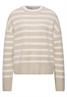 Langarm Pullover mit Rundhals und Streifen clay sand