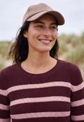 Langarm Pullover mit Rundhals und Streifen red wine