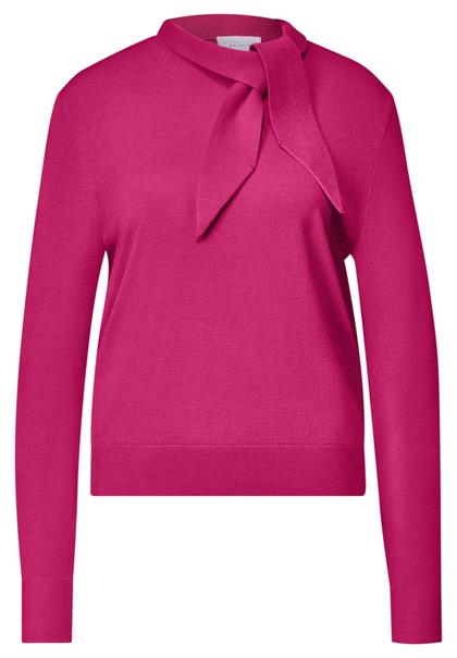 Langarm Pullover mit Schalkragen ruby raspberry