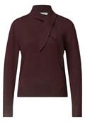 Langarm Pullover mit Schalkragen russet red