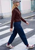 Langarm Pullover mit Schalkragen russet red