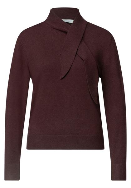 Langarm Pullover mit Schalkragen russet red
