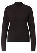 Langarm Pullover mit Turtle Neck charred brown