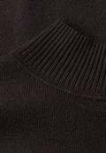 Langarm Pullover mit Turtle Neck charred brown