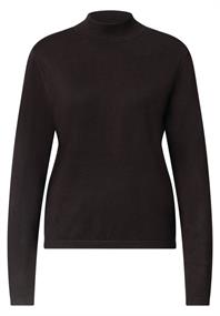 Langarm Pullover mit Turtle Neck charred brown