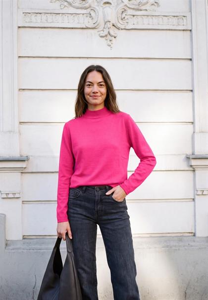 Langarm Pullover mit Turtle Neck ruby raspberry