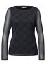 Langarm Shirt aus Mesh mit Karomuster armor grey