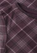 Langarm Shirt aus Mesh mit Karomuster berry plum