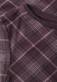 Langarm Shirt aus Mesh mit Karomuster berry plum