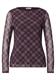 Langarm Shirt aus Mesh mit Karomuster berry plum