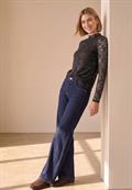 Langarm Shirt aus Spitze black coffee