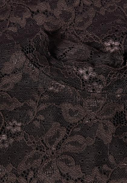 Langarm Shirt aus Spitze black coffee