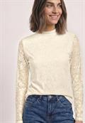 Langarm Shirt aus Spitze pure beige