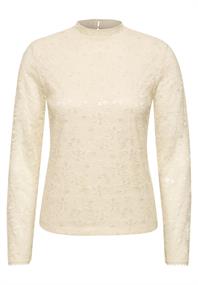 Langarm Shirt aus Spitze pure beige