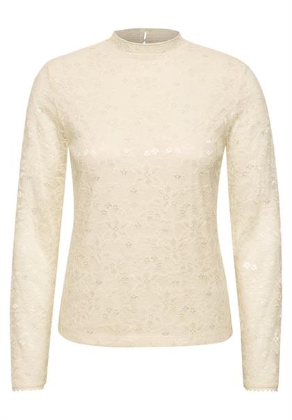 Langarm Shirt aus Spitze pure beige