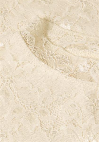 Langarm Shirt aus Spitze pure beige