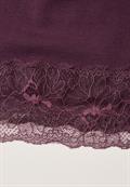 Langarm Shirt mit Boat Neck und Spitze berry plum