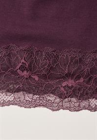 Langarm Shirt mit Boat Neck und Spitze berry plum