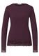 Langarm Shirt mit Boat Neck und Spitze berry plum
