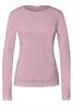 Langarm Shirt mit Boat Neck und Spitze quiet rose