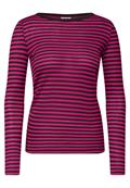 Langarm Shirt mit Boat Neck und Streifen pink flash