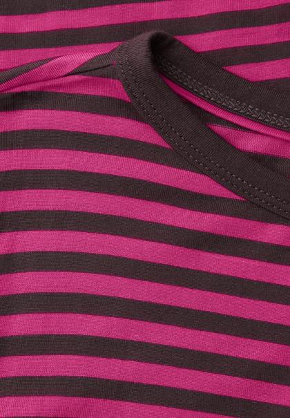 Langarm Shirt mit Boat Neck und Streifen pink flash