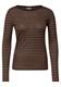 Langarm Shirt mit Boat Neck und Streifen truffle brown
