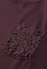 Langarm Shirt mit Details aus Spitze berry plum