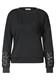 Langarm Shirt mit Details aus Spitze black